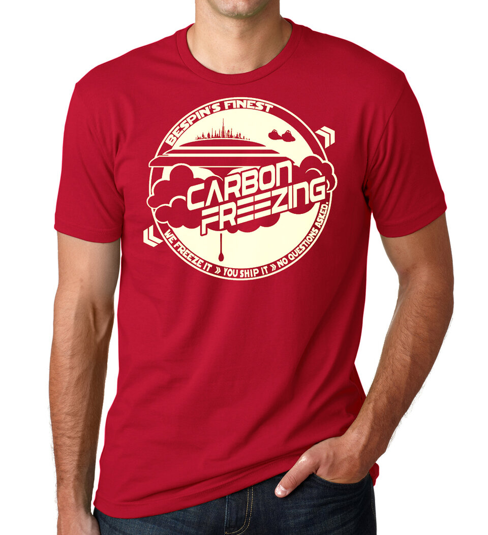 Star Wars Carbonite Unisex Shirt in Red or Ash White