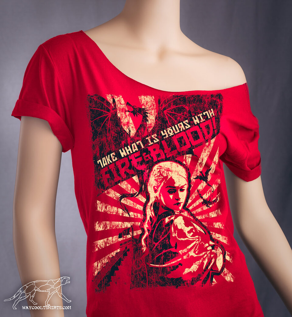 Fire & Blood Slouchy Tee