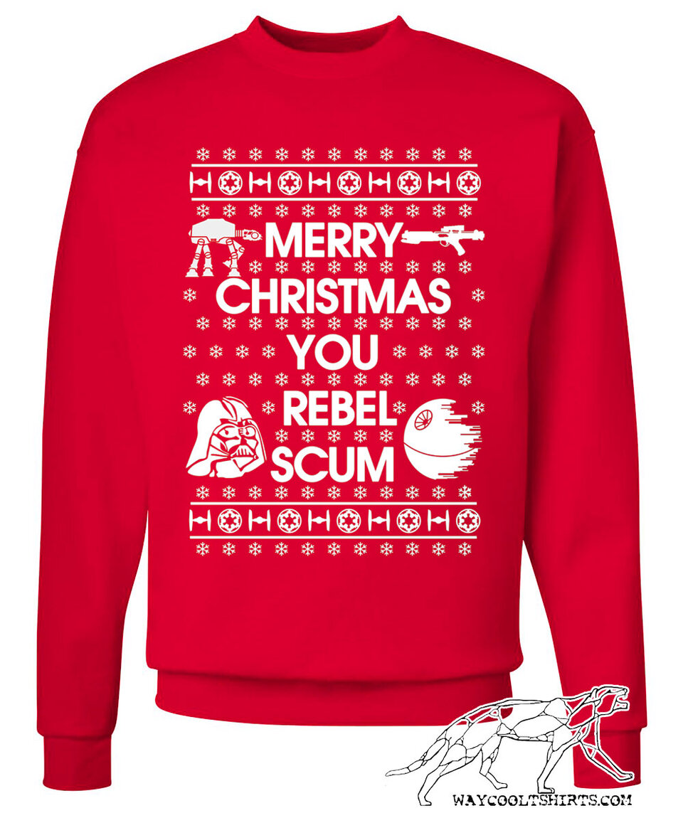 Star Wars Ugly Christmas Sweater "Merry Christmas You Rebel Scum"