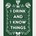 Game of Thrones Ugly Christmas Sweater "I Drink and I Know Things" Slouchy Style