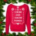 Game of Thrones Ugly Christmas Sweater "I Drink and I Know Things" Slouchy Style