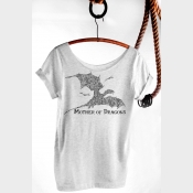 Mother of Dragons Daenerys Targaryen Off The Shoulder Slouchy Shirt