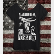 Nevertheless She Persisted Shirt Women's Off the Shoulder Slouchy Tee