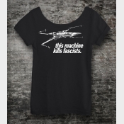 This Machine Kills Fascists Star Wars Off The Shoulder Slouchy Shirt