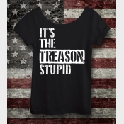 It's The Treason, Stupid Women's Off the Shoulder Slouchy Tee