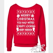 Star Wars Ugly Christmas Sweater "Merry Christmas You Half-Witted Scruffy Lookin