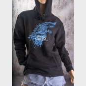 Fitted Hoodie Winter Is Coming Game of Thrones Stark Direwolf Sigil
